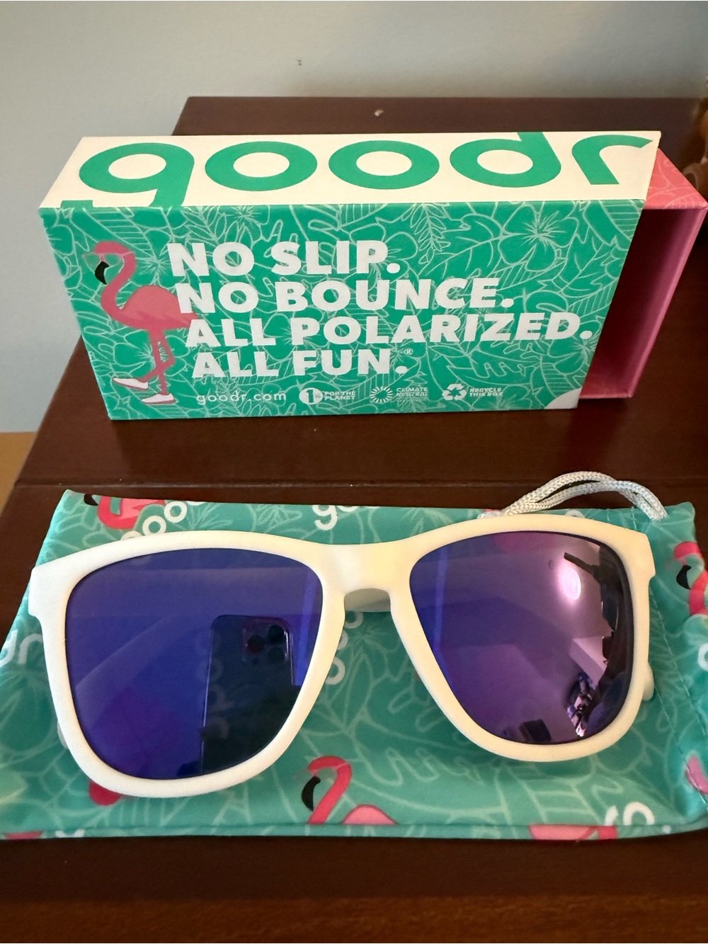 Goodr Side Scroll Eye Roll Sunglasses (OG-WH-PR2-RF) - NWT